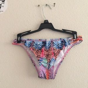Colorful multi patter bikini bottom